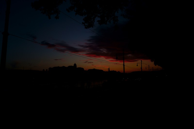 Sundown during summer in Budapest.